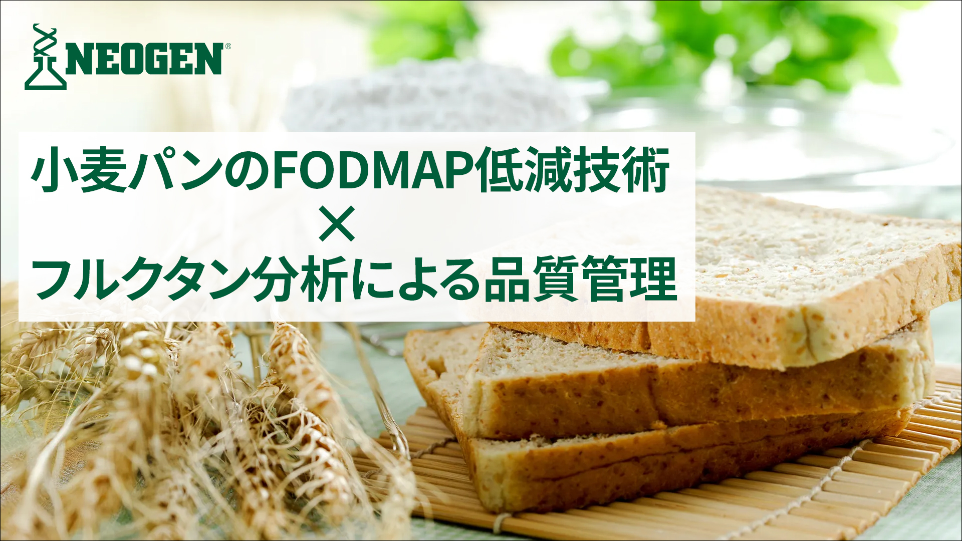 製パン条件が焼成後のパンのフルクタン含量に与える影響の評価｜Megazyme® フルクタン測定キット（K-FRUC）